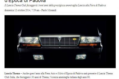 Cavalli Vapore Ottobre 2014 Lancia Thema Club Italia